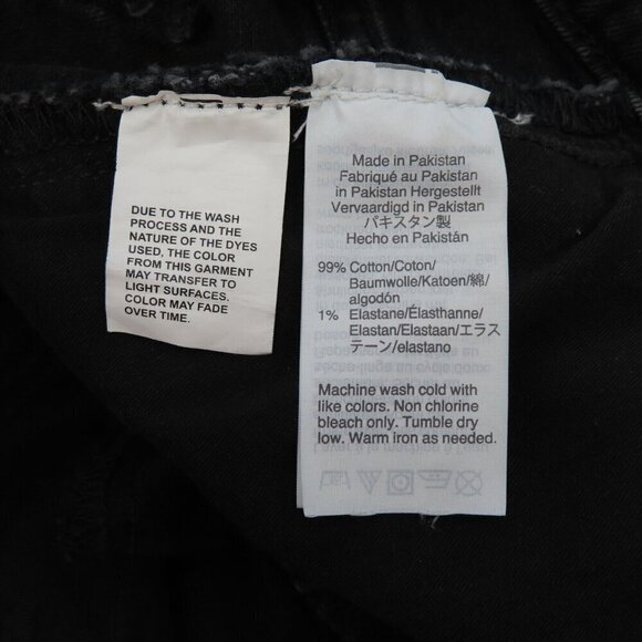 Madewell Mom Jean 31 Black Wash Denim Jeans Distressed Shredded Raw Hem Pants - Picture 11 of 13